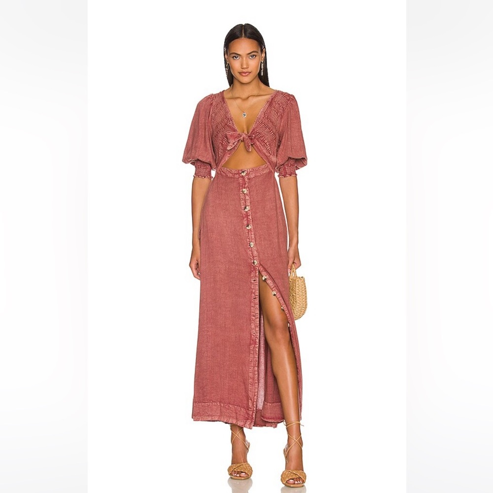 FREE PEOPLE string of hearts maxi dress/NWpartial tags xs